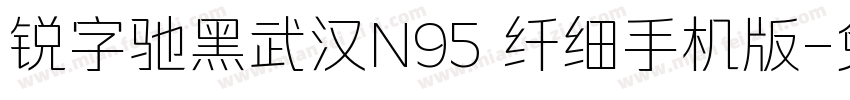 锐字驰黑武汉N95 纤细手机版字体转换